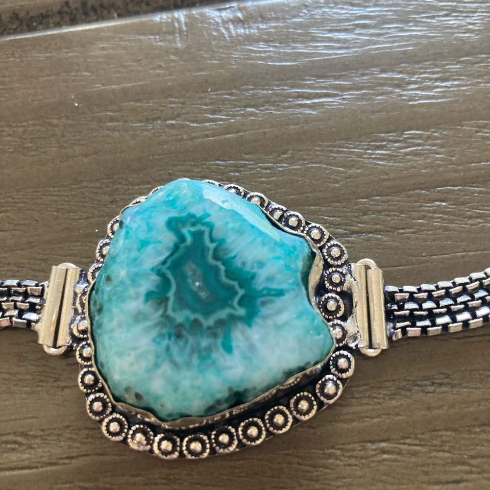 Beautiful Amazonite Ss925 Bracelet - image 4